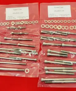 KAWASAKI 1976-1983 KZ750 CRANKCASE Halves Polished Stainless Steel Bolt Kit Set