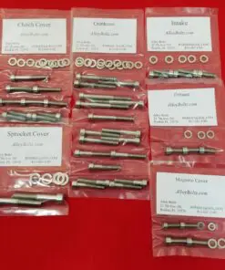 SUZUKI 1981-1984 RM465 RM500 Polished Stainless Steel Engine Bolt Kit Set