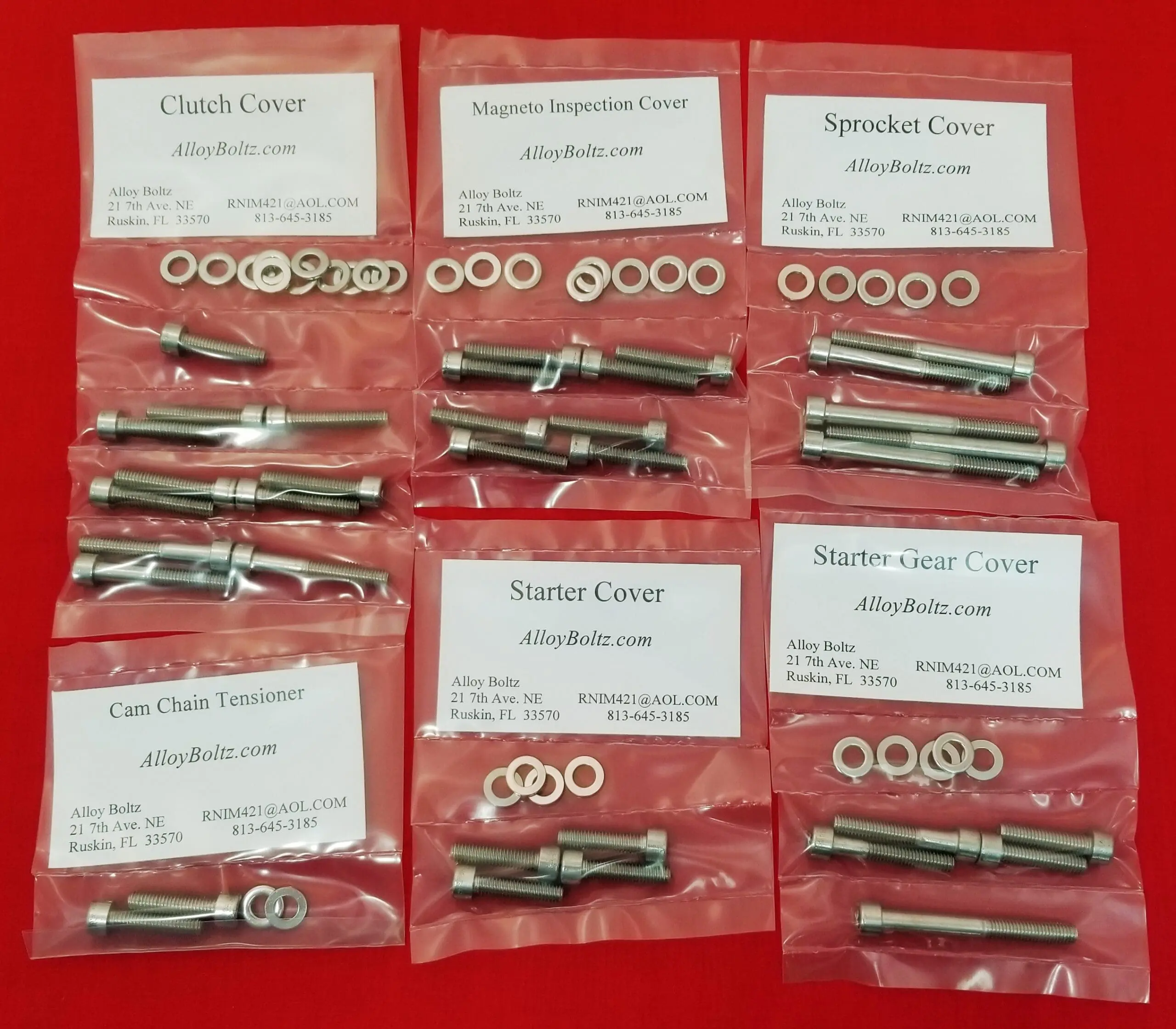 SUZUKI 1996-99 GSXR750 Polished Stainless Steel Engine Bolt Kit Set