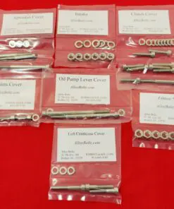 KAWASAKI 1969-1976 H1 A B C D E F KH500A8 Polished Stainless Steel Engine Bolt Kit Set