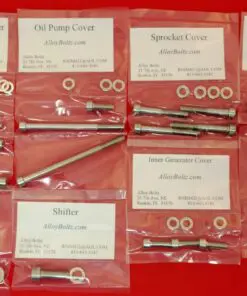 KAWASAKI 1973-1975 MACH 1 S1-A S1-B S1-C 1976 KH250 A5 Polished Stainless Steel Engine Bolt Kit Set