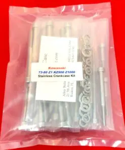KAWASAKI 1973-80 Z1 KZ900 KZ1000 Crankcase Halves Polished Stainless Steel Bolt Kit Set - Image 4