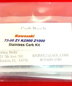 KAWASAKI 1973-1980 Z1 KZ900 KZ1000 CARB Polished Stainless Steel Bolt Kit Set - Image 5