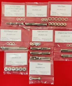 KAWASAKI 1974-1978 KH400 TRIPLE A3 A4 A5 S3 Polished Stainless Steel Engine Bolt Kit Set