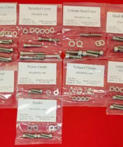 KAWASAKI 1974-1978 KZ400 A1-A2 D1-D4 S1-S3 Polished Stainless Steel Engine Bolt Kit Set