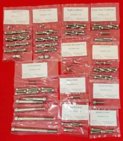 Ducati 1975-1981 Squarecase Bevel Drive Polished Stainless Steel Engine Bolt Kit Set