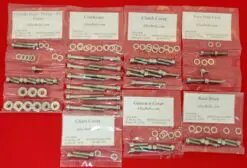 KAWASAKI 1985-2004 KX500 Polished Stainless Steel Engine Bolt Kit Set