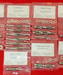 KAWASAKI 1985-2004 KX500 Polished Stainless Steel Engine Bolt Kit Set