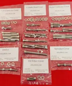 1996-2004 HONDA XR250 XR250R Polished Stainless Steel Bolt Kit Set