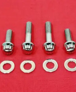 Yamaha 2004-2013 YFZ450 Non-EFI Polished Grade 8 Stainless Foot Peg Bolts
