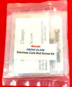Alternative view of 1968-1973 HONDA CB350 CL350 CARB Polished Stainless Steel Bolt Kit Set