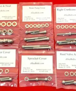 HONDA 1983-1986 CR125R Polished Stainless Steel Engine Bolt Kit Set