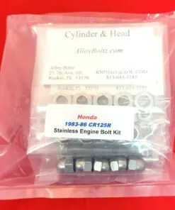 HONDA 1983-1986 CR125R Polished Stainless Steel Engine Bolt Kit Set - Image 6