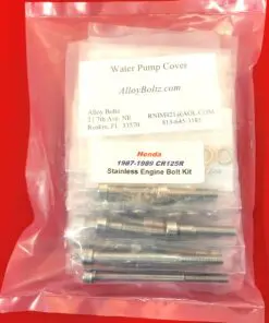 Alternative view of HONDA 1987-1989 CR125R Polished Stainless Steel Engine Bolt Kit Set