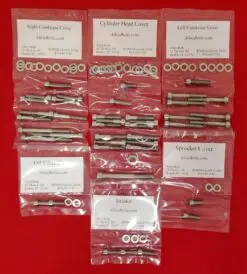 1984-1995 HONDA XR250 XR250R Polished Stainless Steel Engine Bolt Kit Set