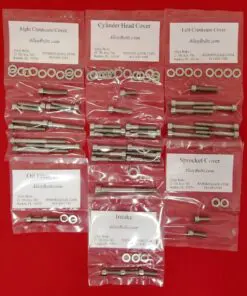 1984-1995 HONDA XR250 XR250R Polished Stainless Steel Engine Bolt Kit Set
