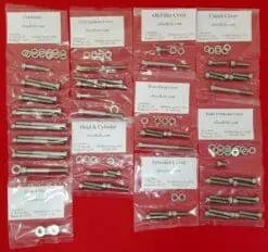 2002-2008 HONDA CRF450R CRF450X Polished Stainless Steel Engine Bolt Kit Set