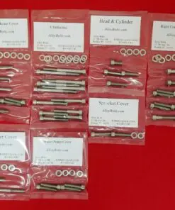 2004-09 HONDA CRF250R CRF250X Polished Stainless Steel Engine Bolt Kit Set