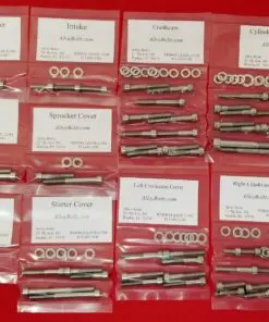HONDA 1993 & UP XR650L Polished Stainless Steel Engine Bolt Kit Set
