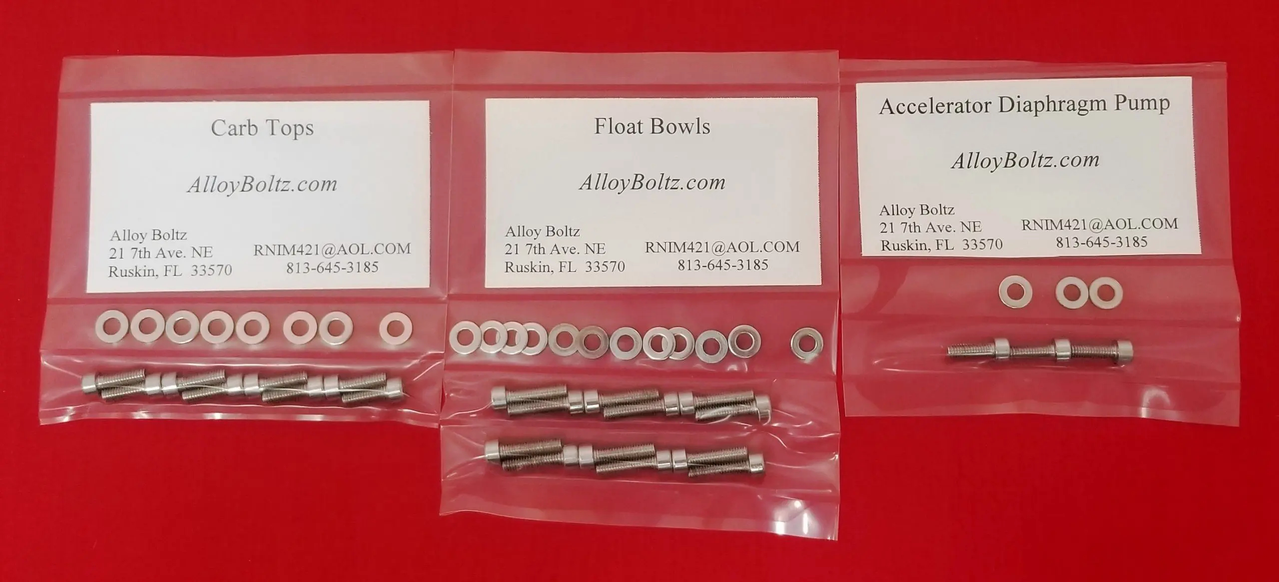HONDA DOHC CB650 CB750 CB900 CB1100 CARB Polished Stainless Steel Bolt Kit Set