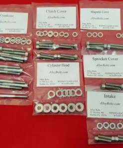 YAMAHA 1977-1979 IT175 Polished Stainless Steel Engine Bolt Kit Set