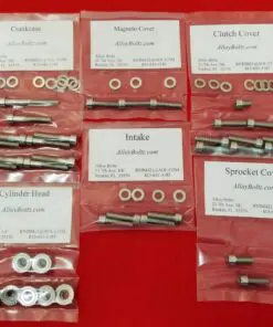 YAMAHA 1980-1983 YZ100 YZ125 IT175 Polished Stainless Steel Engine Bolt Kit Set