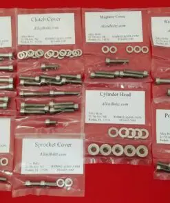 YAMAHA 1994-2004 YZ125 Polished Stainless Steel Engine Bolt Kit Set