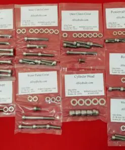 YAMAHA 2005 & UP YZ125 Polished Stainless Steel Engine Bolt Kit Set