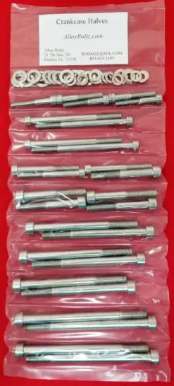 1984-1995 HONDA XR250R CRANKCASE Halves Polished Stainless Steel Bolt Kit Set