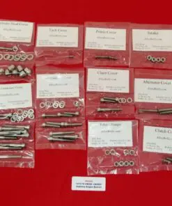 HONDA 1973-76 CB200 CB200T Polished Stainless Steel Engine Bolt Kit Set
