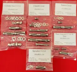 1986-2002 HONDA XR200 XR200R Polished Stainless Steel Engine Bolt Kit Set