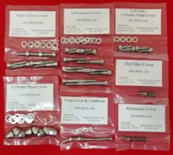 HONDA CA72 CA77 DREAM Polished Stainless Steel Engine Bolt Kit Set