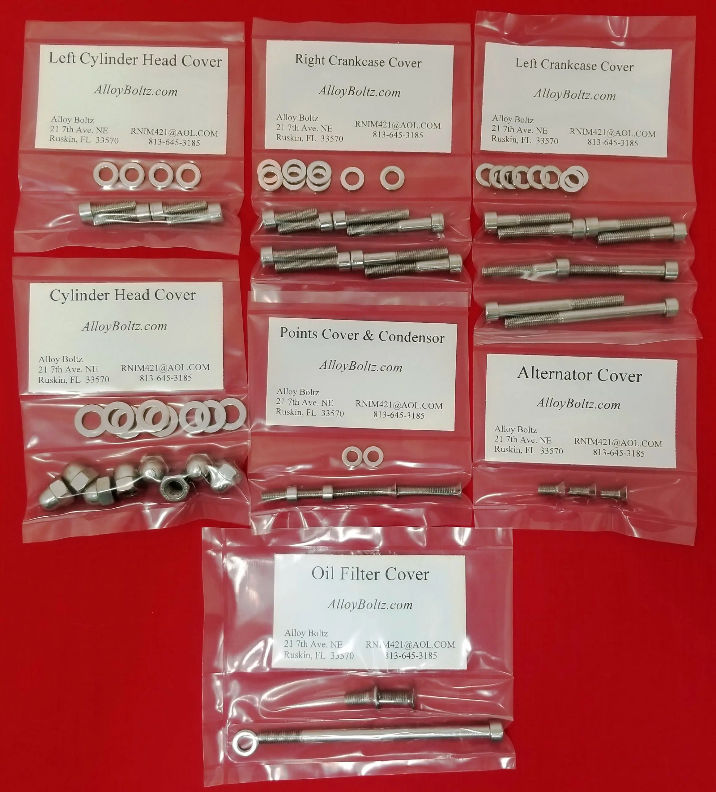 HONDA CL72 CL77 SCRAMBLER Polished Stainless Steel Engine Bolt Kit Set