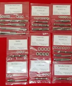 HONDA XR400 Polished Stainless Steel Engine Bolt Kit Set