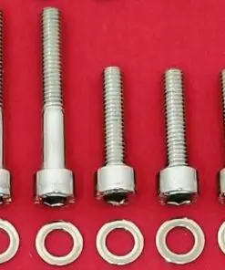 YAMAHA 1998-2016 XVS650 V STAR 650 CRANKCASE Halves Polished Stainless Steel Bolt Kit Set