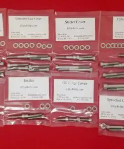 HONDA 1985-1988 XBR500 1985-1987 GB400 1989-1990 GB500 Polished Stainless Steel Engine Bolt Kit Set