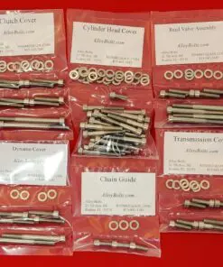 KAWASAKI 1977-1979 KZ650 Polished Stainless Steel Engine Bolt Kit Set