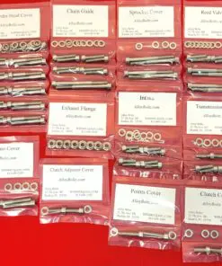 KAWASAKI 1980-1983 KZ650 Polished Stainless Steel Engine Bolt Kit Set