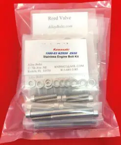 Alternative view of KAWASAKI 1980-1983 KZ650 Polished Stainless Steel Engine Bolt Kit Set