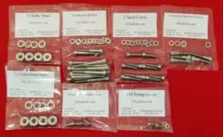 1974-1978 Harley Aermacchi AMF SS SX 175 250 Polished Stainless Steel Engine Bolt Kit