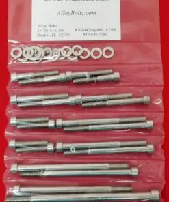 1978-81 HONDA CB400 CM400 CRANKCASE Halves Polished Stainless Steel Bolt Kit Set