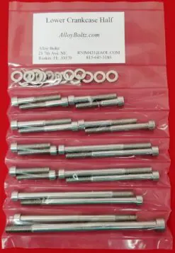 1978-81 HONDA CB400 CM400 CRANKCASE Halves Polished Stainless Steel Bolt Kit Set