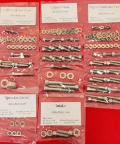 Harley Aermacchi AMF Sprint 250 350 Polished Stainless Engine Bolt Screw Kit Set