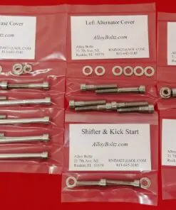 1981-2003 HONDA XR100 XR100R Polished Stainless Steel Engine Bolt Kit Set