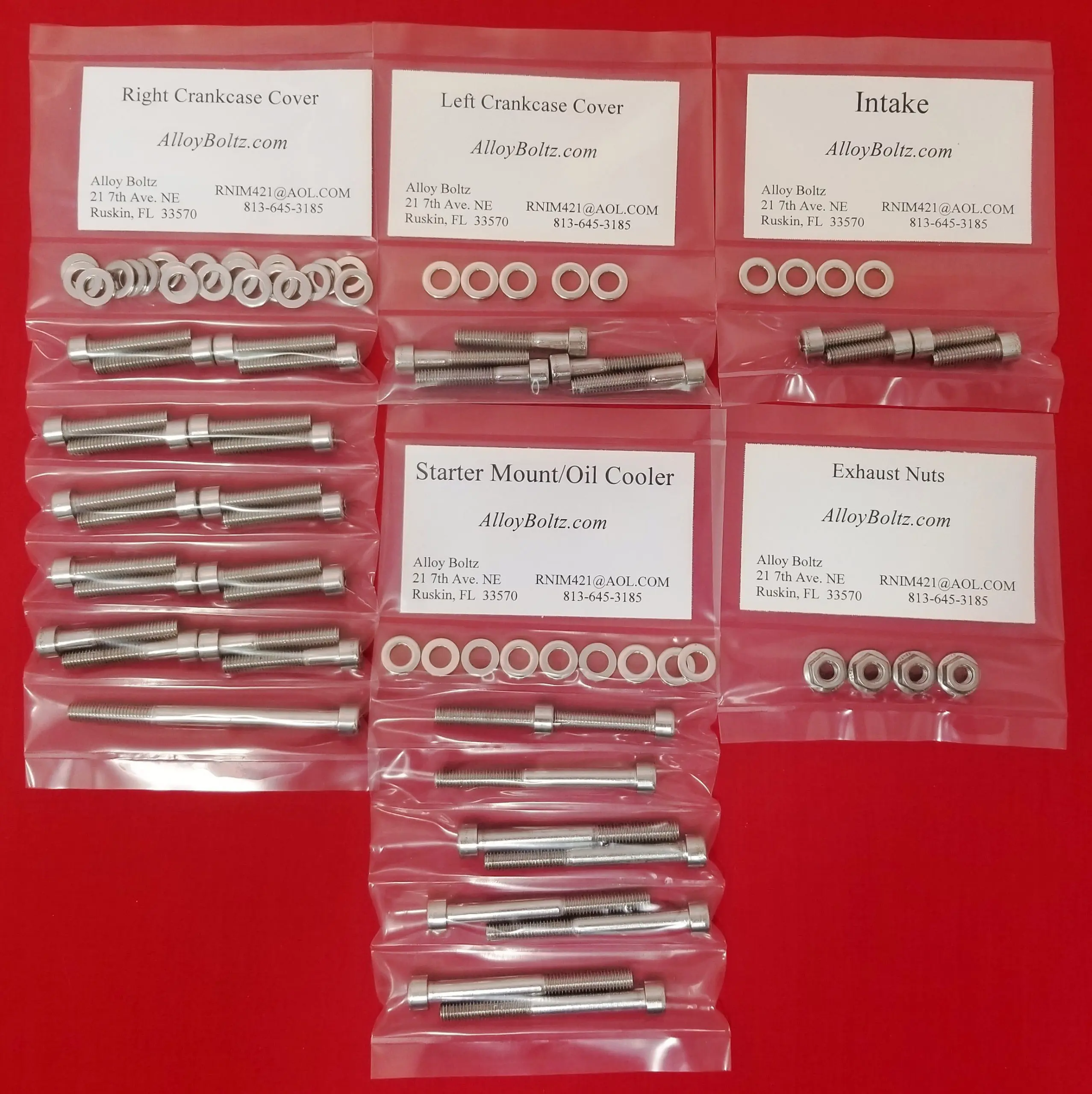 1978-81 HONDA CB400 CM400 Polished Stainless Steel Engine Bolt Kit Set