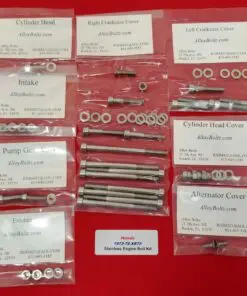 1973-1978 HONDA XR75 Polished Stainless Steel Engine Bolt Kit Set