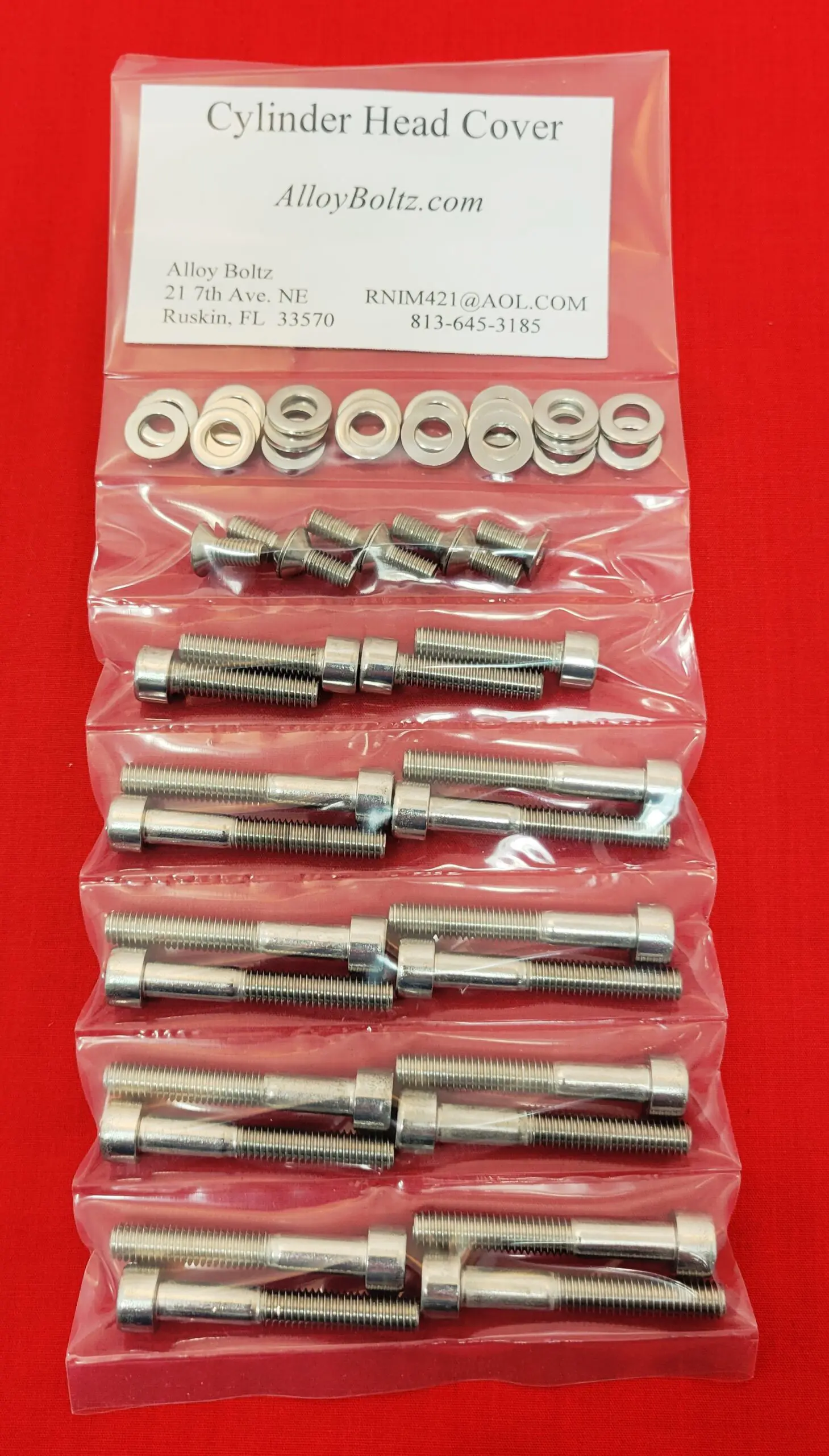 SUZUKI 1976-1979 GS750 8 VALVE CYLINDER HEAD Cover Polished Stainless Steel Bolt Kit Set