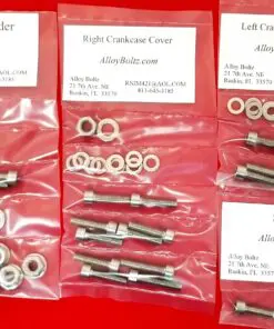 HONDA 1974-78 CR125M, M1 ELSINORE Polished Stainless Steel Engine Bolt Kit Set