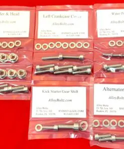 HONDA 1979-82 CR125 ELSINORE Polished Stainless Steel Engine Bolt Kit Set