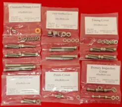 TRIUMPH 1960-1974 T90, T100 Polished Stainless Steel Engine Bolt Kit Set